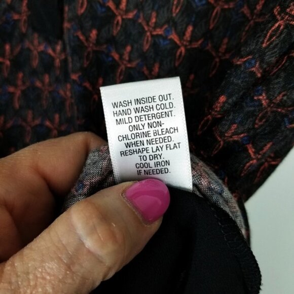 Simply Vera Vera Wang V-Neck Hi-Lo Blouse Women's XS Sheer Long Sleeve - Picture 8 of 8